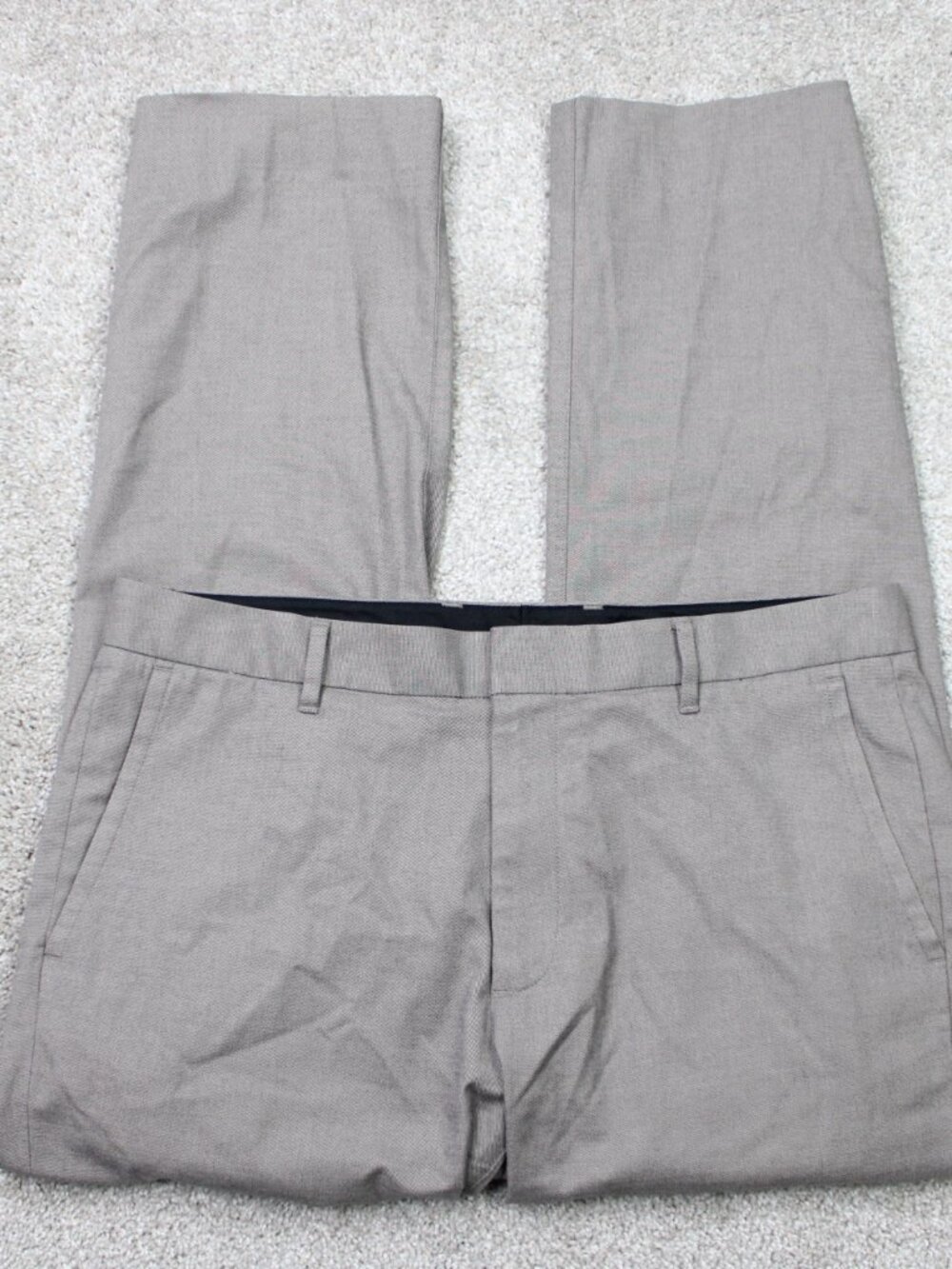 Bonobos Thursday Pants Mens 34x28 Gray Slim Fit Weekday Warriors Flat Front